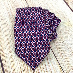 Hermes Paris 100% Silk Tie Diamond 7177 UA